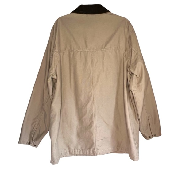 Land's End 100% Cotton Barn Chore Jacket Flannel Lined Corduroy Collar Size XL - Picture 12 of 15